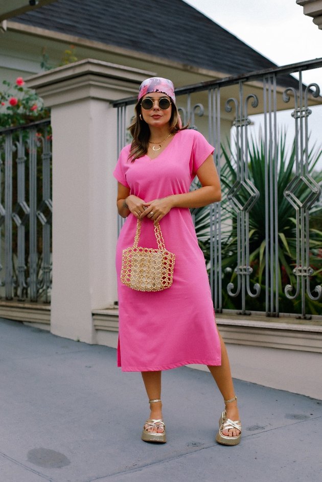 Vestido Midi Gola v Raissa