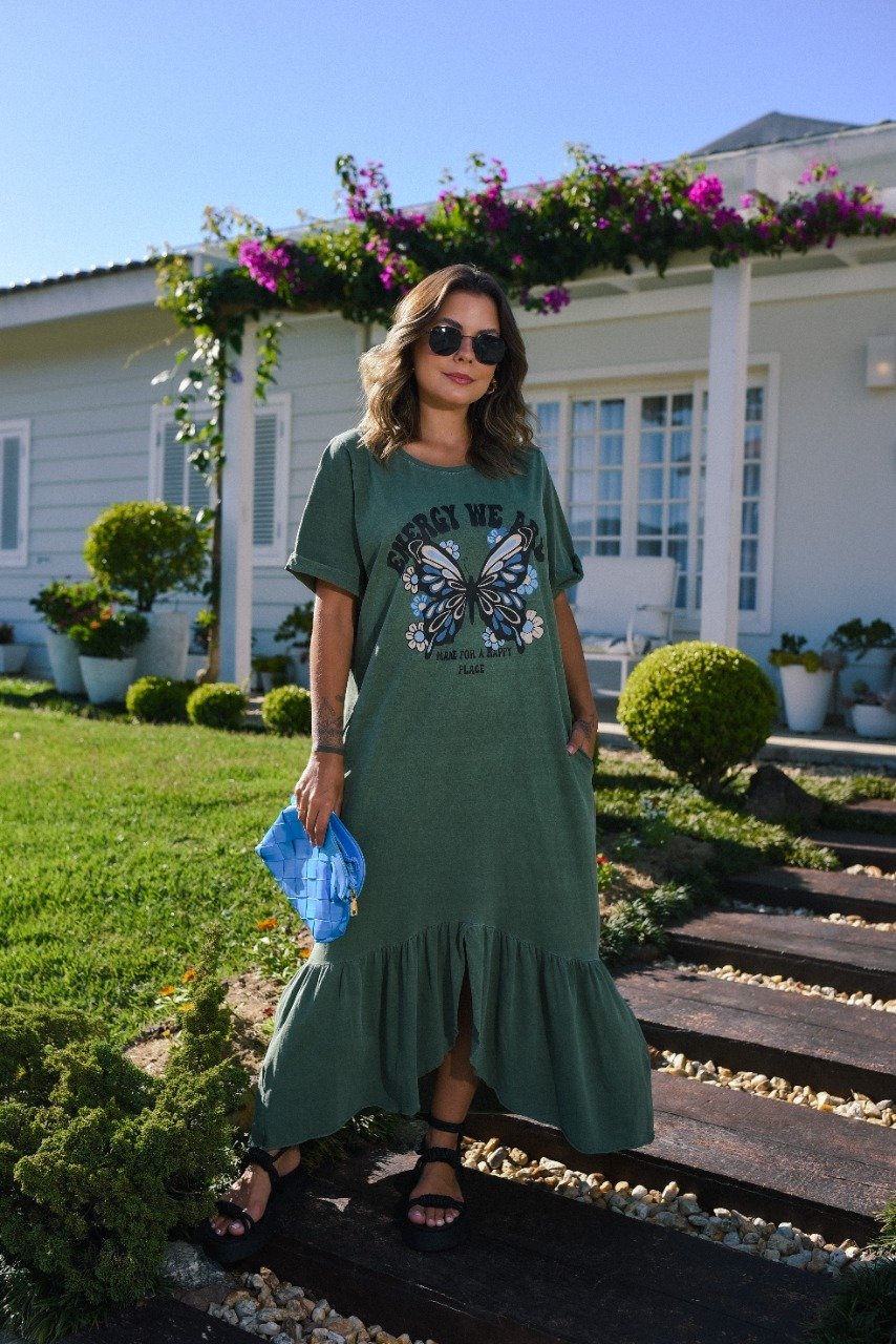 Vestido Babado Butterfly