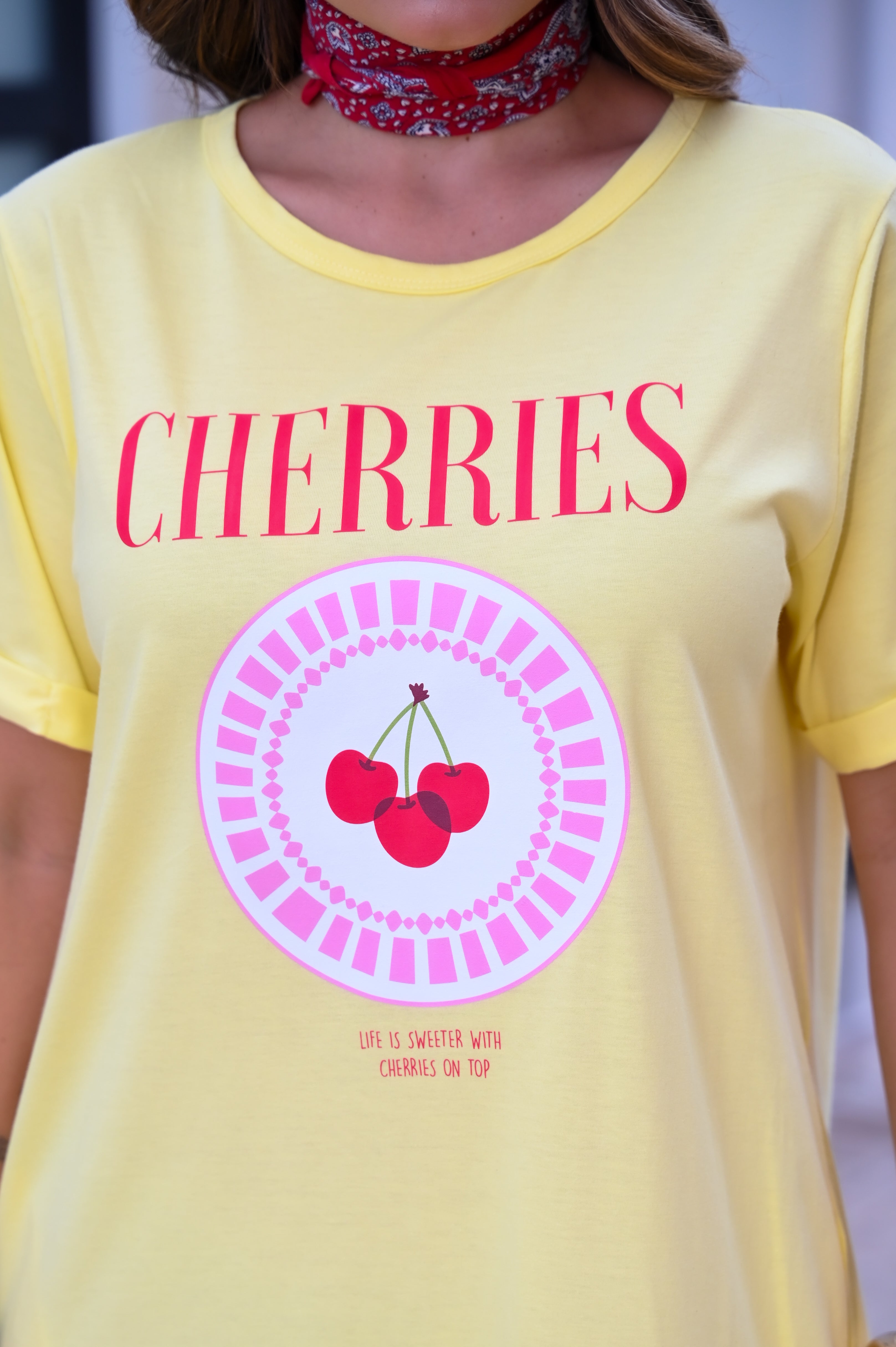 Vestido algodão Cherries