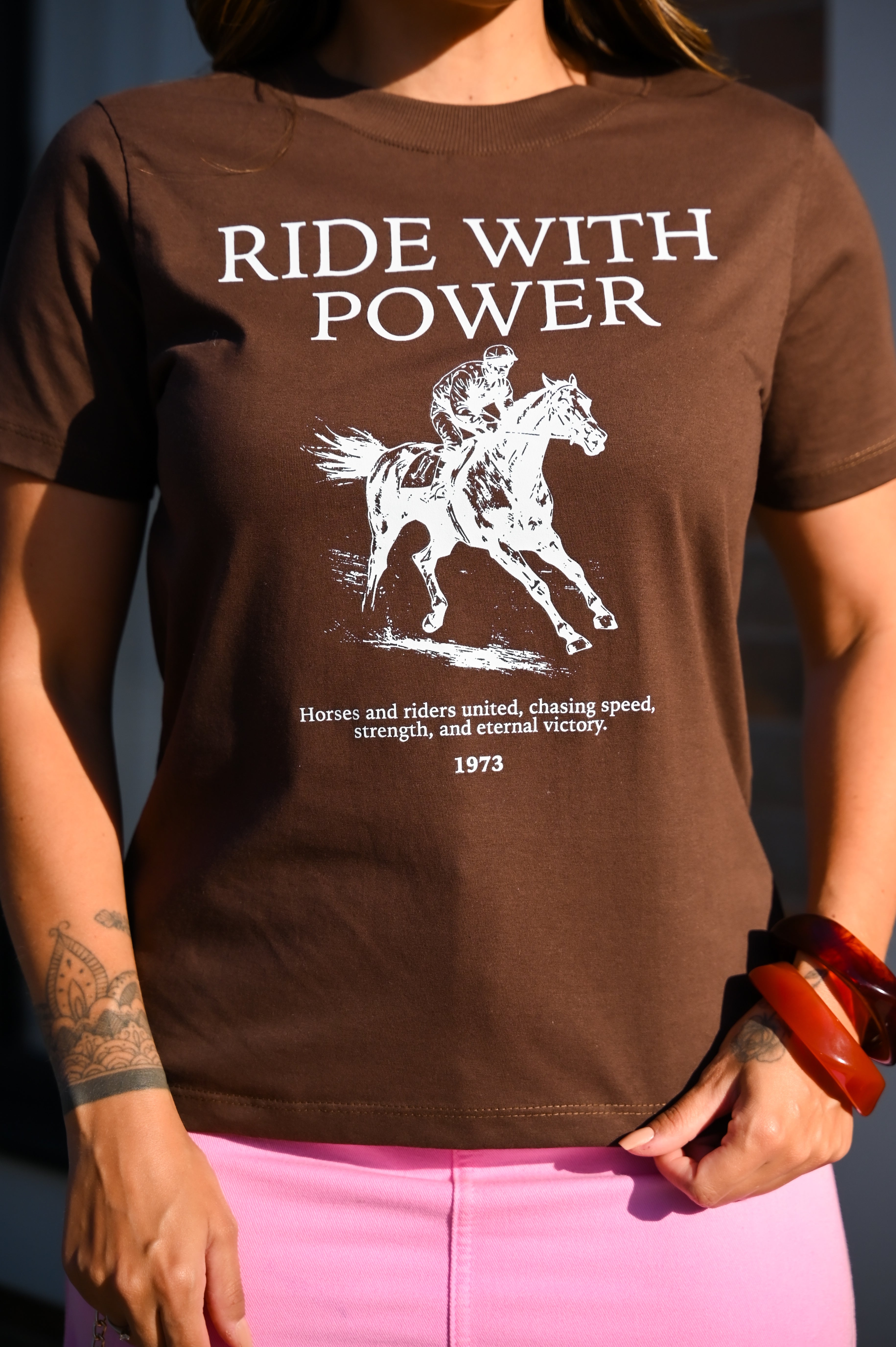 Blusa algodão Ride the power