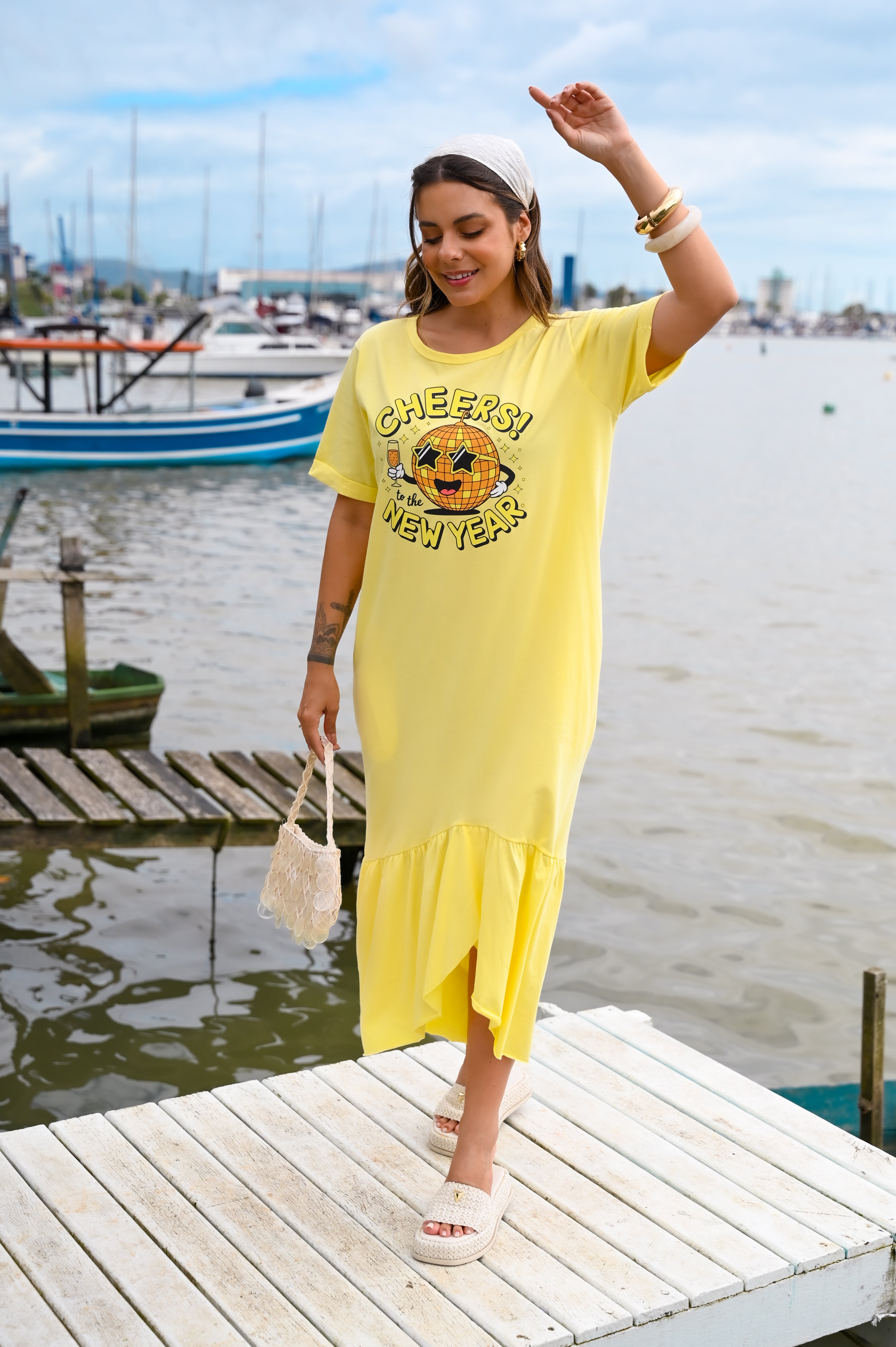 Vestido algodão Cheers