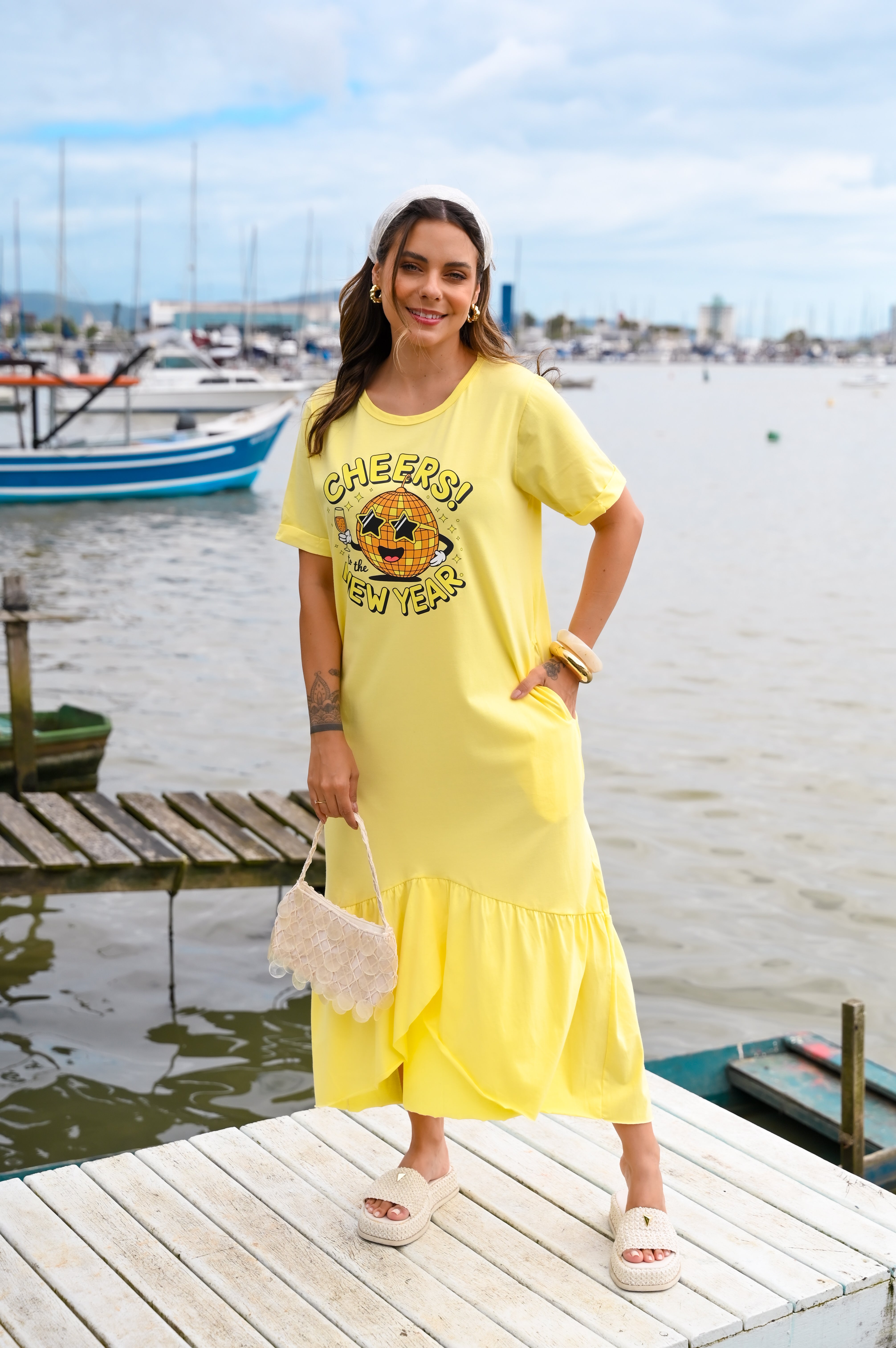 Vestido algodão Cheers