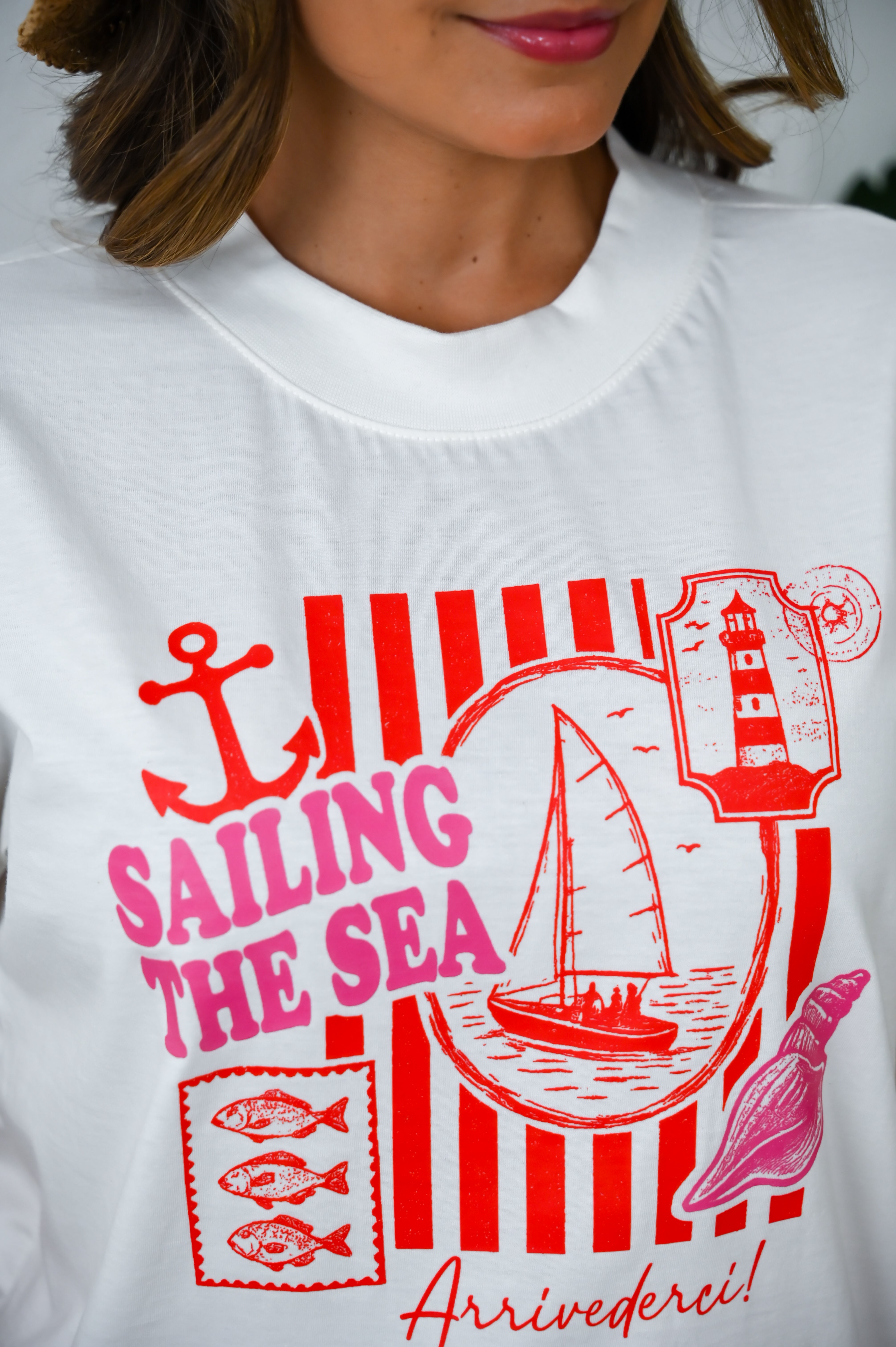 Blusa meia malha Arriverdeci