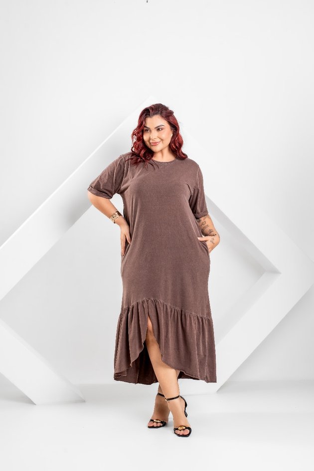 Vestido Estonado Greece Plus