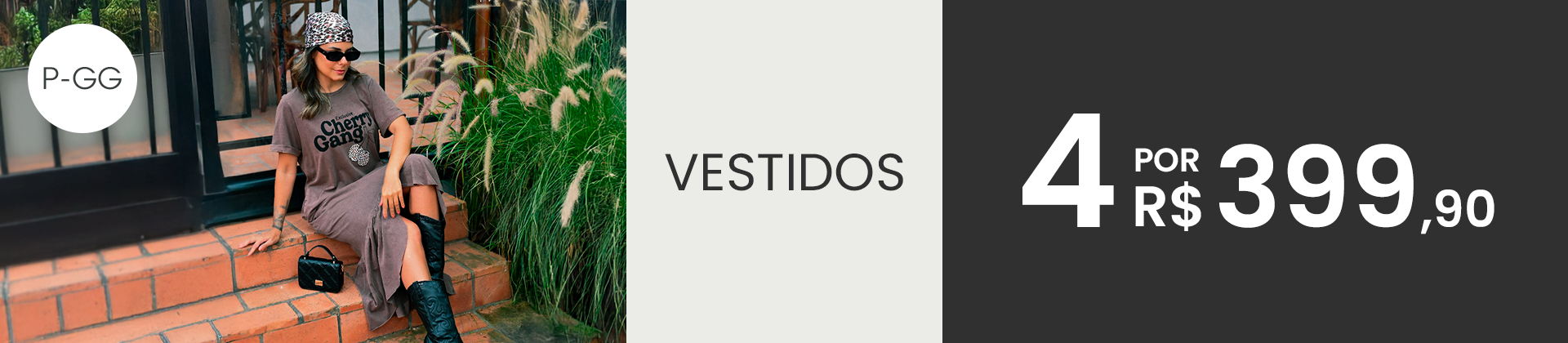 4 VESTIDOS POR R$ 399,90
