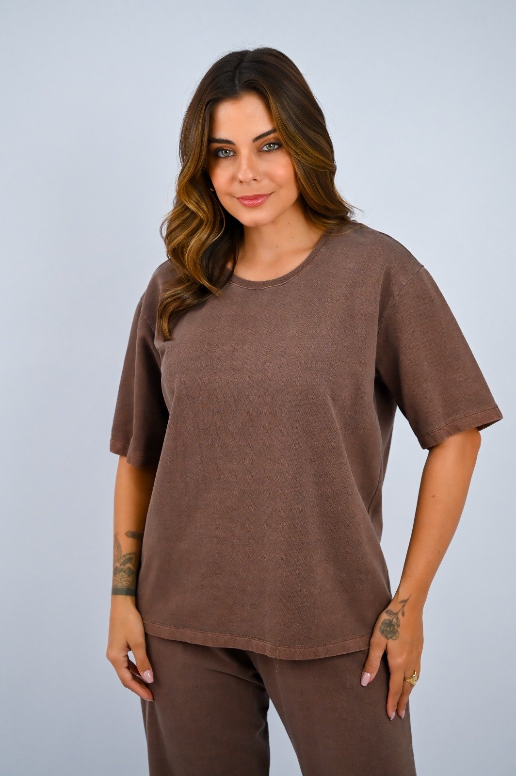 Conjunto Estonado Oversized de Moletinho Renata