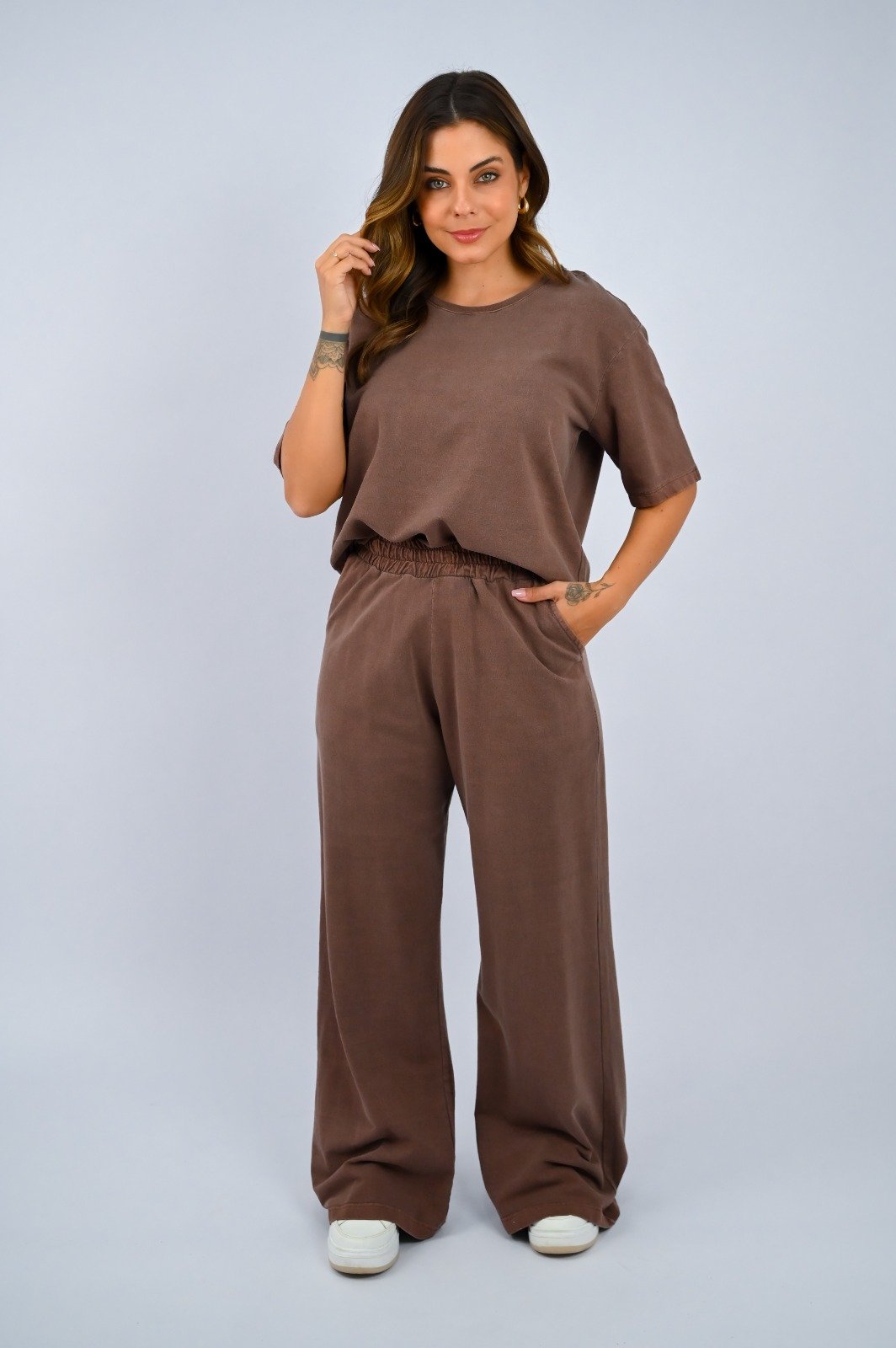 Conjunto Estonado Oversized de Moletinho Renata